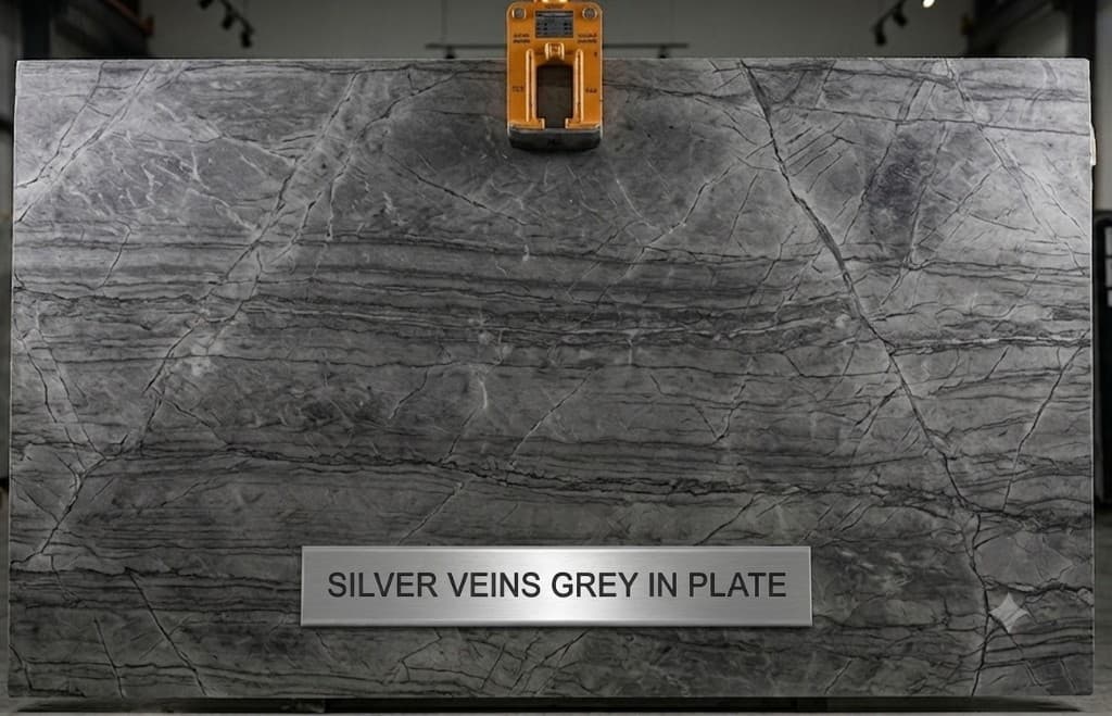 Silver Veins Grey slab by Kristone Global LLP