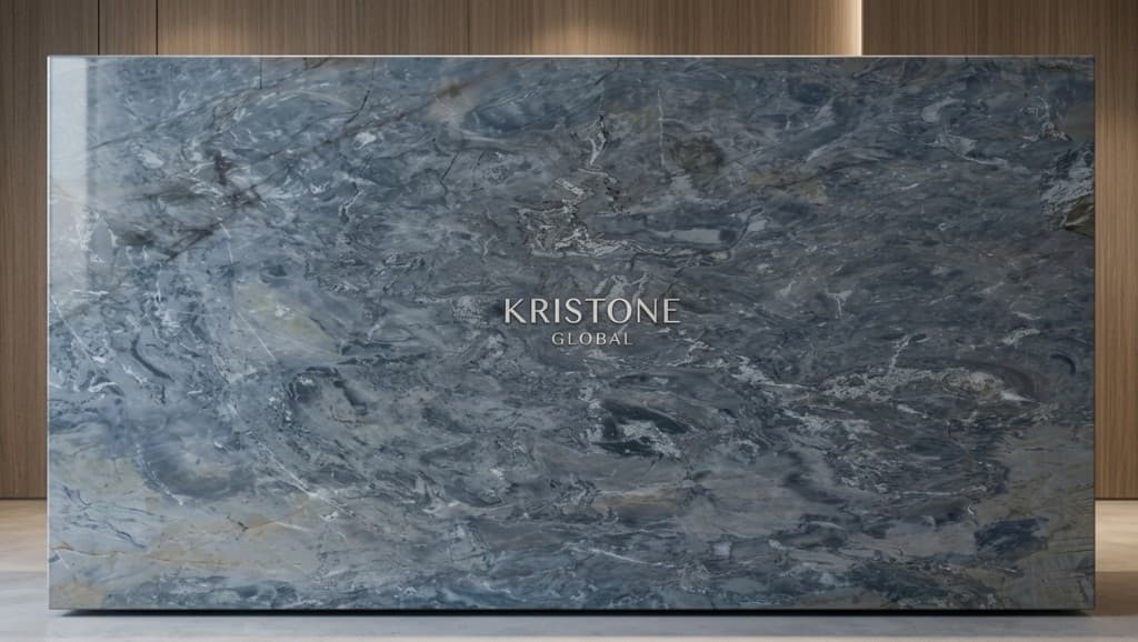 Artemis Grey Quartzite — premium quartzite slab by Kristone Global LLP